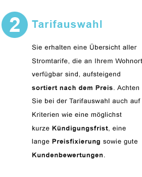 Strom Tarifauswahl