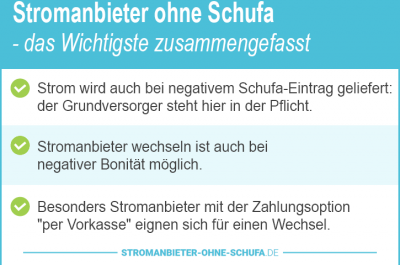 Stromanbieter trotz Schufa Eintrag – kostenlos Stromtarife vergleichen