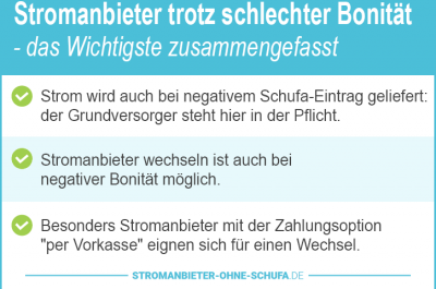 Stromanbieter trotz schlechter Bonität 2026 – so einfach wechseln!