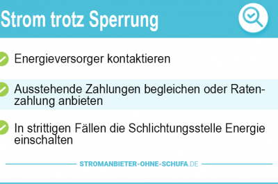 Stromanbieter trotz Sperrung 2026 – Wertvolle Tipps & Anbietervergleich
